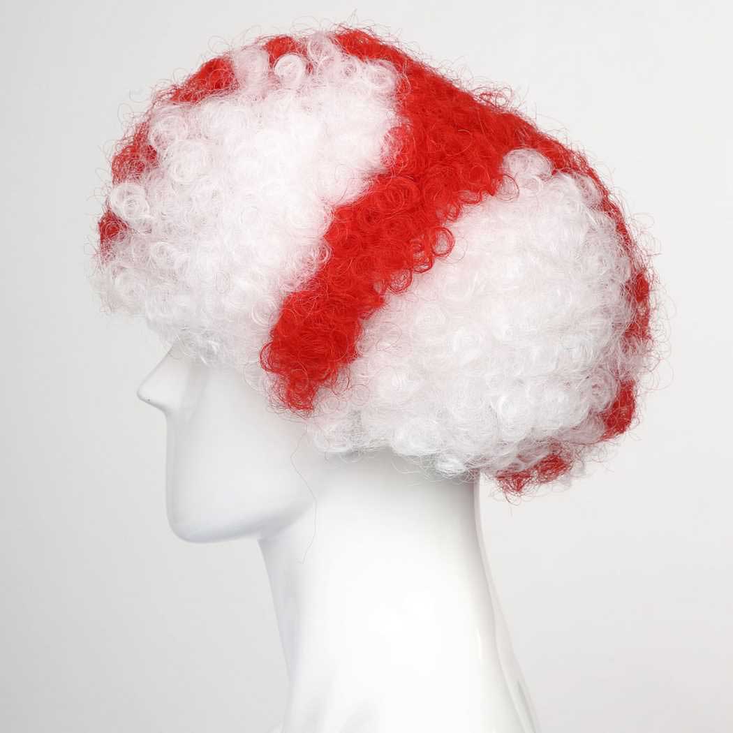 flagwigs, football wigs, fan wigs, afro wigs, mullet wigs, bob wigs, euro wigs,  premier league wigs,England Afro Wig 