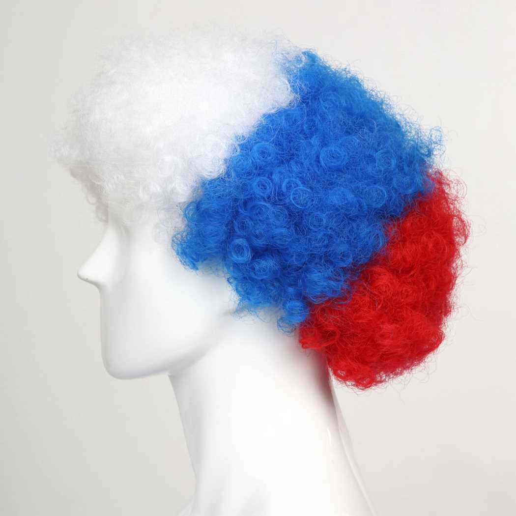 flagwigs, football wigs, fan wigs, afro wigs, mullet wigs, bob wigs, euro wigs,  premier league wigs,Russia Afro Wig 