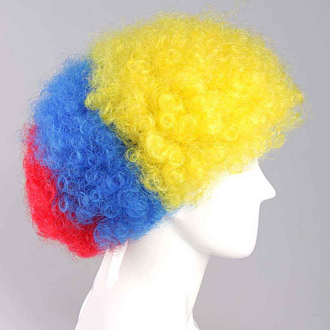 flagwigs, football wigs, fan wigs, afro wigs, mullet wigs, bob wigs, euro wigs,  premier league wigs,Ecuador Afro Wig