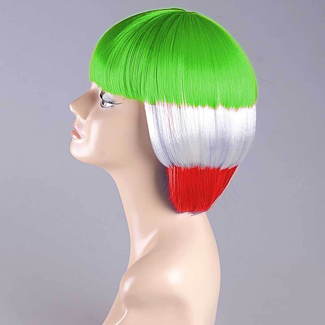 flagwigs, football wigs, fan wigs, afro wigs, mullet wigs, bob wigs, euro wigs,  premier league wigs,Iran Bob Wig