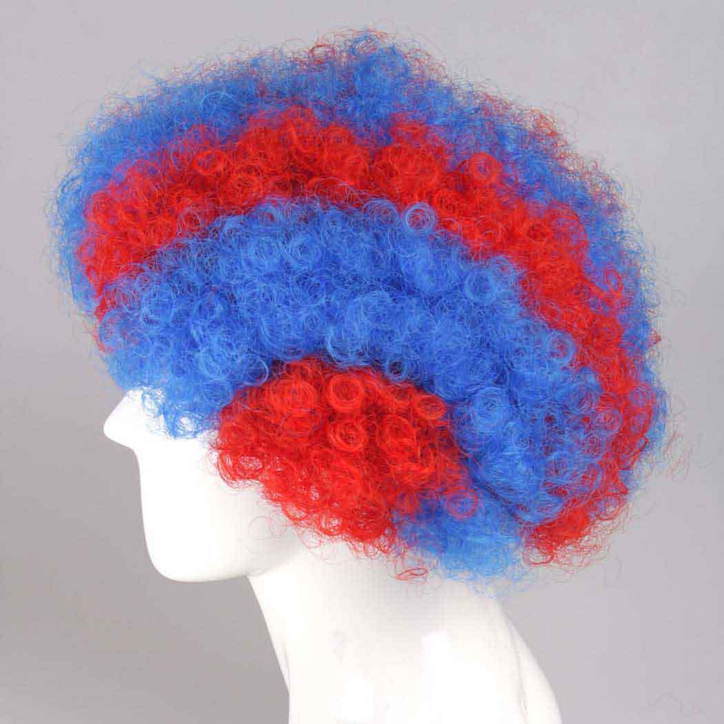 flagwigs, football wigs, fan wigs, afro wigs, mullet wigs, bob wigs, euro wigs,  premier league wigs,Crystal Palace Afro Wig