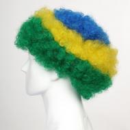 flagwigs, football wigs, fan wigs, afro wigs, mullet wigs, bob wigs, euro wigs,  premier league wigs,Brazil Afro Wig