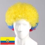 flagwigs, football wigs, fan wigs, afro wigs, mullet wigs, bob wigs, euro wigs,  premier league wigs,Ecuador Afro Wig