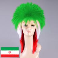 flagwigs, football wigs, fan wigs, afro wigs, mullet wigs, bob wigs, euro wigs,  premier league wigs,Iran Mullet Wig