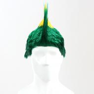 flagwigs, football wigs, fan wigs, afro wigs, mullet wigs, bob wigs, euro wigs,  premier league wigs,Brazil Punk Mullet Wig