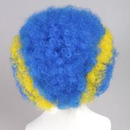 flagwigs, football wigs, fan wigs, afro wigs, mullet wigs, bob wigs, euro wigs,  premier league wigs,Leicester City Afro Wig