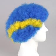 flagwigs, football wigs, fan wigs, afro wigs, mullet wigs, bob wigs, euro wigs,  premier league wigs,Leicester City Afro Wig