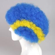 flagwigs, football wigs, fan wigs, afro wigs, mullet wigs, bob wigs, euro wigs,  premier league wigs,Leicester City Afro Wig